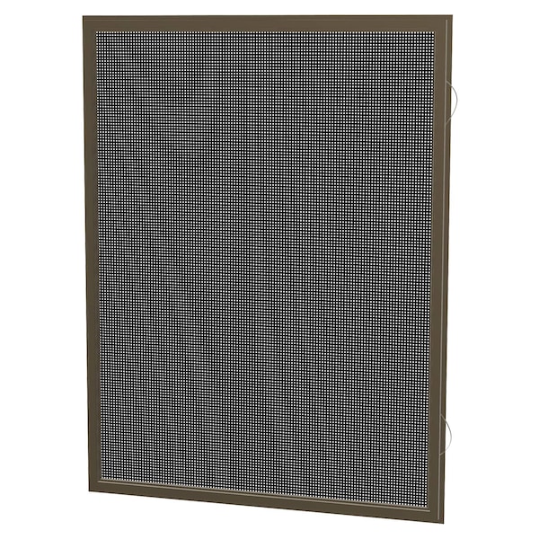 14 In W X 10 In H Casement Window Screen, CA1, Aluminum Mesh, Bronze